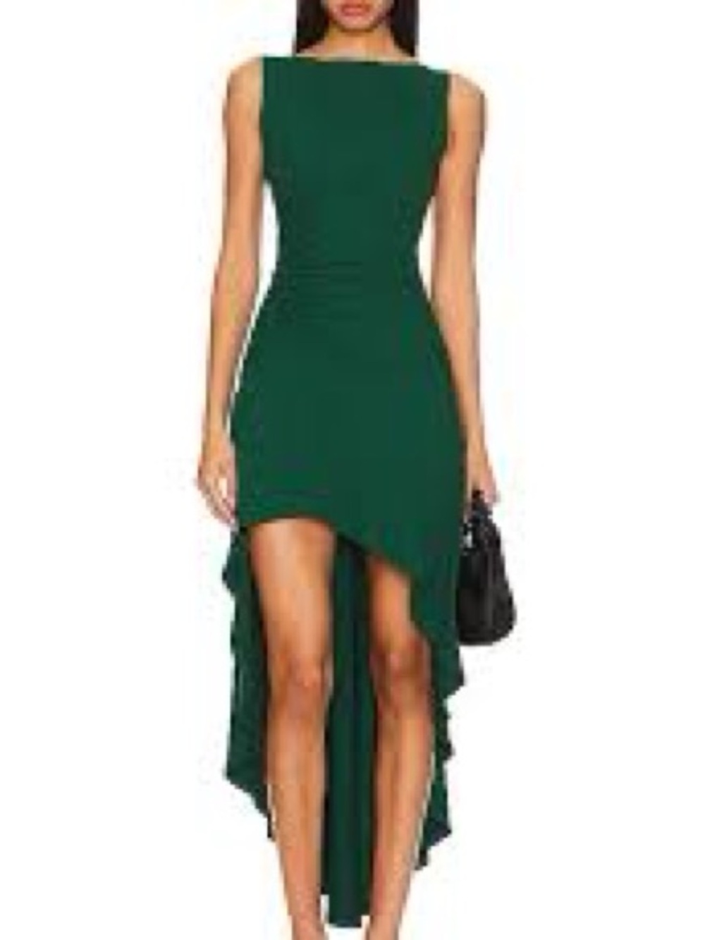 Susana Monaco Emerald Green High-Low Sleeveless Dress